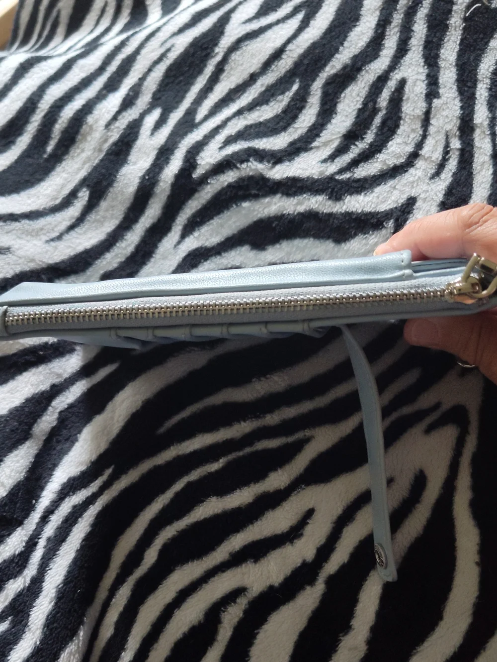 Steve Madden Light Blue Wristlet Phone Wallet